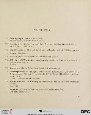 Nachtrag (Nr. 711 - 814)