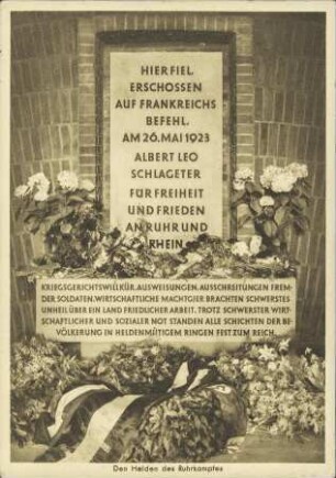 Den Helden des Ruhrkampfes