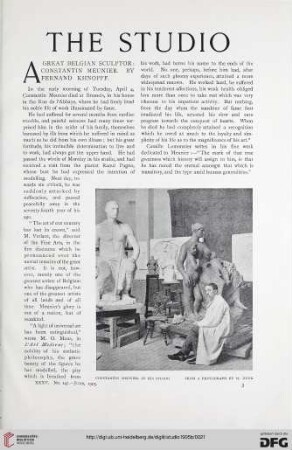 35: A great Belgian sculptor: Constantin Meunier