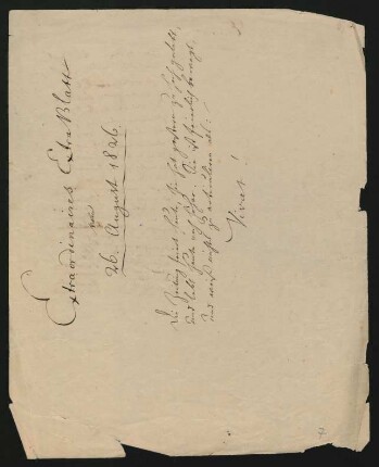 Extraordinaires ExtraBlatt (26.08.1826)