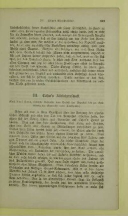 Cäsar's Alleinherrschaft