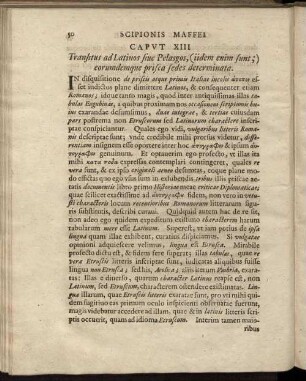Caput XIII Transitus ad Latinos sine Pelasgos [...]