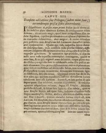 Caput XIII Transitus ad Latinos sine Pelasgos [...]