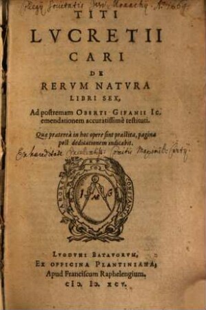 De rerum natura : libri sex
