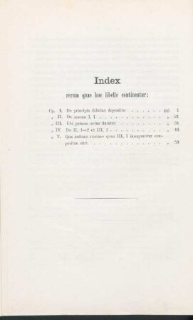 Index rerum quae hoc libello continentur: