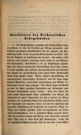 Handbuch der Geschichte der griechisch-römischen Philosophie, 3,1. Uebersicht über das aristotelische Lehrgebäude und Erörterung der Lehren seiner nächsten Nachfolger, als Uebergang zur dritten Entwickelungsperiode der griechischen Philosophie
