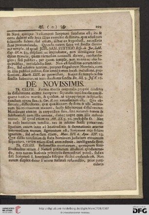 De novissimis