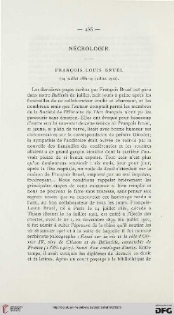 Nécrologie: François-Louis Bruel (14 juillet 1881 - 19 juillet 1912)