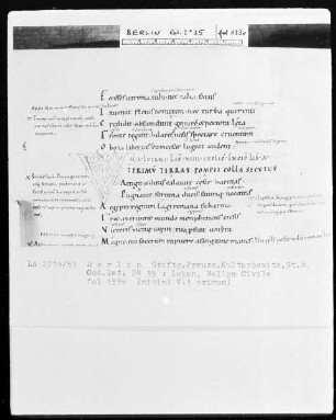 Lukan, Bellum Civile — Initiale U(t primum), Folio 133verso