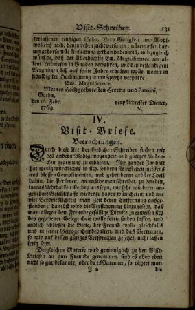 IV. Visit-Briefe.