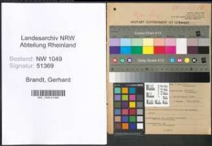 Entnazifizierung Gerhard Brandt , geb. 22.01.1909 (Lehrer)