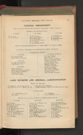 Land Revenue And General Administration.