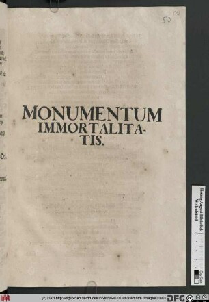 Monumentum Immortalitatis