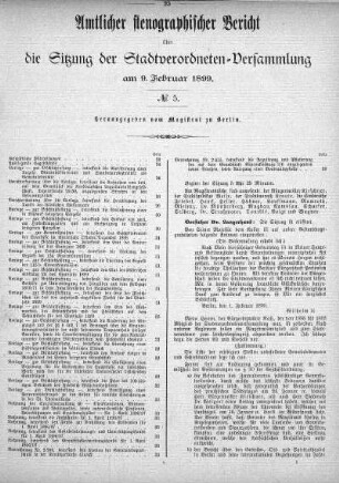 No. 5, 9. Februar 1899