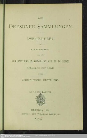 2: ... anläßlich der Feier ihres zehnjährigen Bestehens