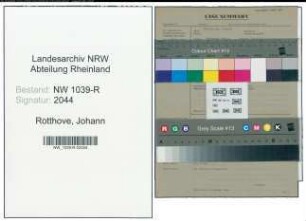 Entnazifizierung Johann Rotthove , geb. 16.12.1895 (Bahnsekretaer)