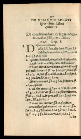 De Reliquis Legati speciebus, Liber quintus.