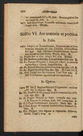 VI. Ars Oratoria et Poetica
