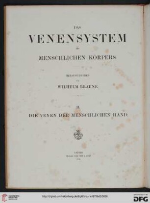 Das Venensystem des menschlichen Körpers: Die Venen der menschlichen Hand
