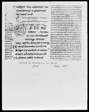 Psalmenkommentar — Initiale D, Folio 25recto