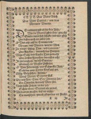 Das Viert Capittel/ von dem Mercurio Veneris.