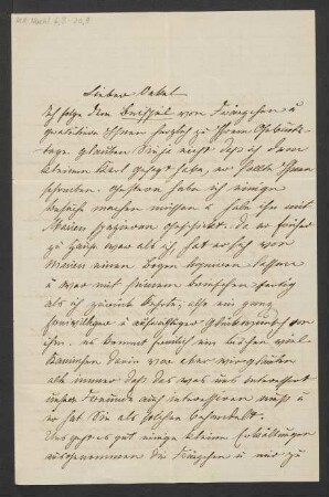 Brief an Georg Benjamin Mendelssohn: o.D.