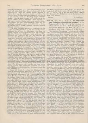 496-498 [Rezension] Hofmann, J. Chr. K. v., Die heilige Schrift neuen Testaments zusammenhängend untersucht. 9. Thl