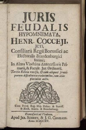 Iuris Feudalis Hypomnemata