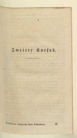 Zweiter Kursus