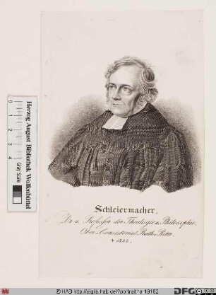 Bildnis Friedrich Daniel Ernst Schleiermacher