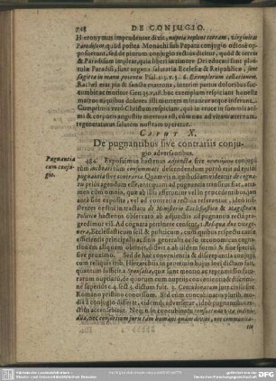 Caput X. De pugnantibus sive contrariis conjugio adversantibus