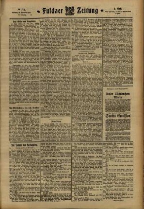 Zweite Ausgabe vom Dienstag, den 28. November 1911.