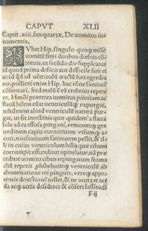 Caput .xiii. fen quartae, De vomitus iuvamentis.