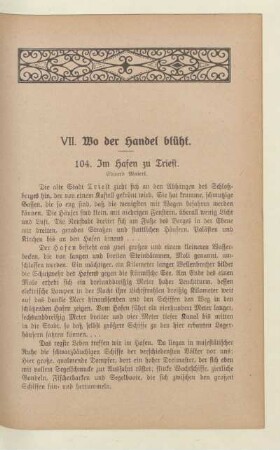 VII. Wo der Handel blüht