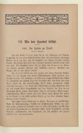 VII. Wo der Handel blüht