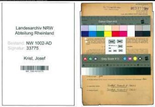Entnazifizierung Josef Krist, geb. 05.04.1902 (Schulhausmeister)