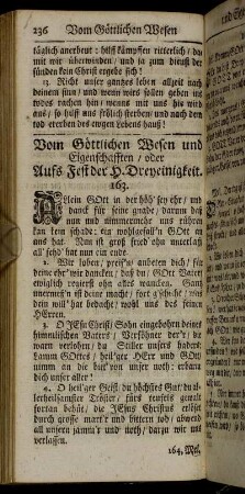 Vom Göttlichen Wesen und Eigenschafften, oder aufs Fest der H. Dreyeinigkeit