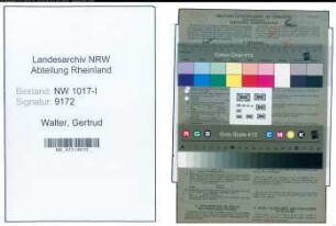 Entnazifizierung Gertrud Walter , geb. 02.03.1910 (Angestellter)