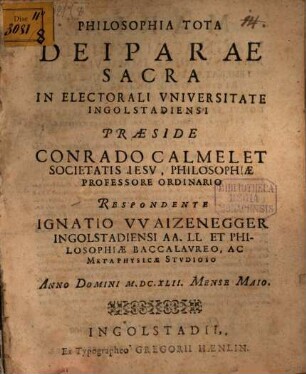 Philosophia tota deiparae sacra