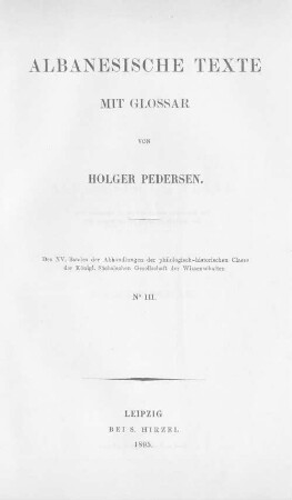 Albanesische Texte : mit Glossar