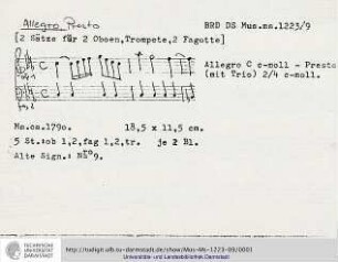 Instrumentalwerk c-moll