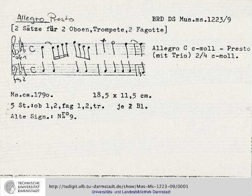 Instrumentalwerk c-moll