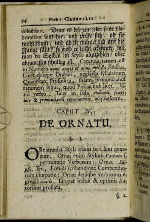 Caput IV. De Ornatu.