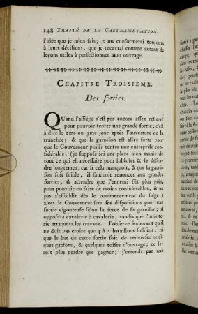 Chapitre Troisieme. Des sorties.