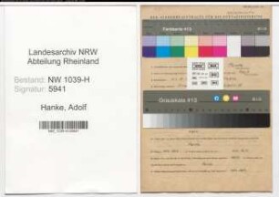 Entnazifizierung Adolf Hanke , geb. 22.08.1891 (Lehrer)