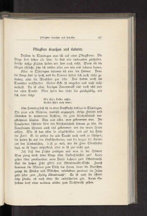 Pfingsten draußen und daheim.