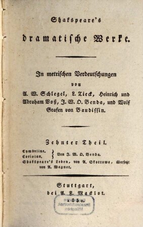 Dramatische Werke, Bd. 10