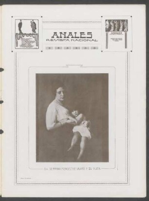 [Fotografía de] Sra. Serrana Mendez de Vilaró y su hijita