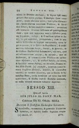 Sessio XIII.