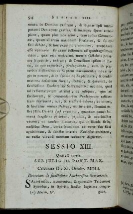 Sessio XIII.